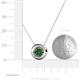 3 - Arela 6.50 mm Round Lab Created Alexandrite Donut Bezel Solitaire Pendant Necklace 
