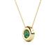 2 - Arela 6.50 mm Round Lab Created Alexandrite Donut Bezel Solitaire Pendant Necklace 