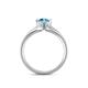 5 - Neve Signature Blue Topaz 4 Prong Solitaire Engagement Ring 