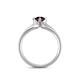 5 - Neve Signature Red Garnet 4 Prong Solitaire Engagement Ring 
