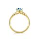 5 - Neve Signature Blue Topaz 4 Prong Solitaire Engagement Ring 
