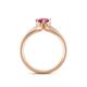 5 - Neve Signature Pink Tourmaline 4 Prong Solitaire Engagement Ring 