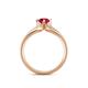 5 - Neve Signature Ruby 4 Prong Solitaire Engagement Ring 