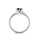 5 - Neve Signature Black Diamond 4 Prong Solitaire Engagement Ring 