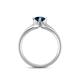 5 - Neve Signature Blue Diamond 4 Prong Solitaire Engagement Ring 