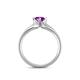 5 - Neve Signature Amethyst 4 Prong Solitaire Engagement Ring 