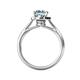 5 - Vida Signature Aquamarine and Diamond Halo Engagement Ring 