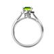 5 - Vida Signature Peridot and Diamond Halo Engagement Ring 