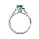 5 - Vida Signature Emerald and Diamond Halo Engagement Ring 