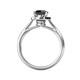 5 - Vida Signature Black and White Diamond Halo Engagement Ring 