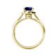 5 - Vida Signature Blue Sapphire and Diamond Halo Engagement Ring 