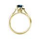 5 - Vida Signature Blue and White Diamond Halo Engagement Ring 