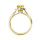 5 - Vida Signature Yellow and White Diamond Halo Engagement Ring 