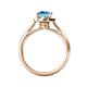 5 - Vida Signature Blue Topaz and Diamond Halo Engagement Ring 