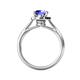 5 - Vida Signature Tanzanite and Diamond Halo Engagement Ring 