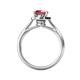 5 - Vida Signature Rhodolite Garnet and Diamond Halo Engagement Ring 