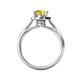 5 - Vida Signature Yellow Sapphire and Diamond Halo Engagement Ring 