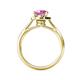 5 - Vida Signature Pink Sapphire and Diamond Halo Engagement Ring 
