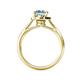 5 - Vida Signature Aquamarine and Diamond Halo Engagement Ring 