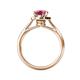 5 - Vida Signature Pink Tourmaline and Diamond Halo Engagement Ring 