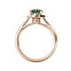 5 - Vida Signature Diamond and Lab Created Alexandrite Halo Engagement Ring 