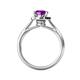 5 - Vida Signature Amethyst and Diamond Halo Engagement Ring 