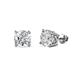 1 - Alina Round Diamond 1.00 ctw (VS2/F) Four Prongs Solitaire Stud Earrings 