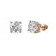 1 - Alina Round Diamond 1.00 ctw (SI1/GH) Four Prongs Solitaire Stud Earrings 
