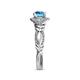 6 - Kalila Signature Blue Topaz and Diamond Engagement Ring 