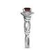 6 - Kalila Signature Red Garnet and Diamond Engagement Ring 