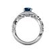 5 - Kalila Signature Blue and White Diamond Engagement Ring 