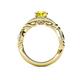 5 - Kalila Signature Yellow and White Diamond Engagement Ring 
