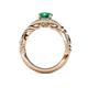 5 - Kalila Signature Emerald and Diamond Engagement Ring 