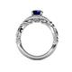 5 - Kalila Signature Blue Sapphire and Diamond Engagement Ring 