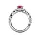 5 - Kalila Signature Pink Tourmaline and Diamond Engagement Ring 