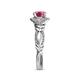 6 - Kalila Signature Pink Tourmaline and Diamond Engagement Ring 