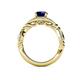 5 - Kalila Signature Blue Sapphire and Diamond Engagement Ring 