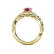 5 - Kalila Signature Pink Tourmaline and Diamond Engagement Ring 