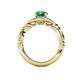 5 - Kalila Signature Emerald and Diamond Engagement Ring 