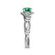 6 - Kalila Signature Emerald and Diamond Engagement Ring 