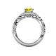 5 - Kalila Signature Yellow and White Diamond Engagement Ring 