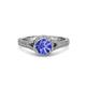 2 - Levana Signature Diamond and Tanzanite Halo Engagement Ring 