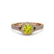 2 - Levana Signature Yellow and White Diamond Halo Engagement Ring 