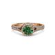 2 - Levana Signature Diamond and Lab Created Alexandrite Halo Engagement Ring 