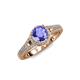 3 - Levana Signature Tanzanite and Diamond Halo Engagement Ring 