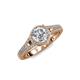 3 - Levana Signature Lab Grown and Mined Diamond Halo Engagement Ring 