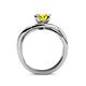 5 - Aimee Signature Yellow and White Diamond Bypass Halo Engagement Ring 