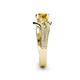 6 - Aimee Signature Citrine and Diamond Bypass Halo Engagement Ring 