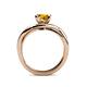 5 - Aimee Signature Citrine and Diamond Bypass Halo Engagement Ring 