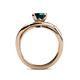 5 - Aimee Signature London Blue Topaz and Diamond Bypass Halo Engagement Ring 